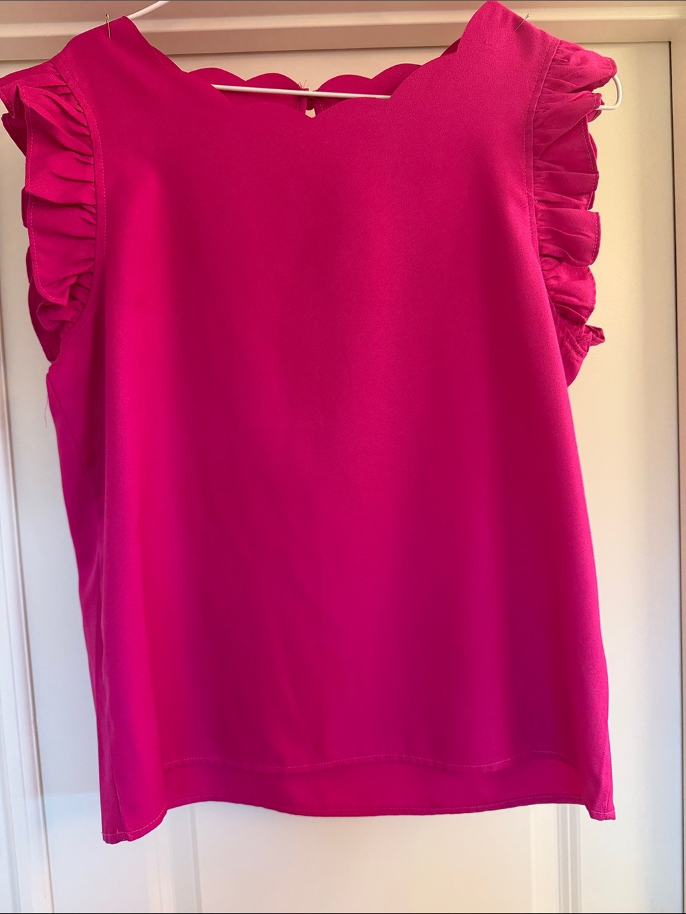SHEIN Hot Pink Women's Blouse Sleeve Peek